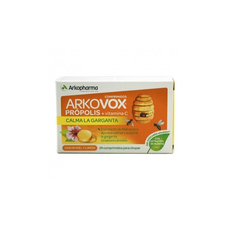 Comprar arkovox própolis con vitamina c sabor miel y limón 24