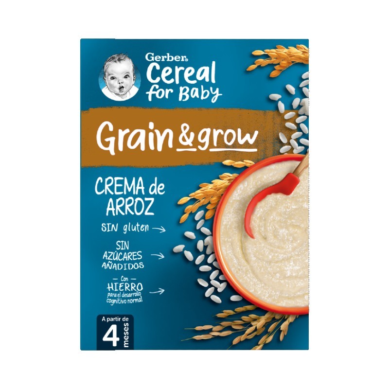 gerber papilla crema de arroz sin gluten 250 g