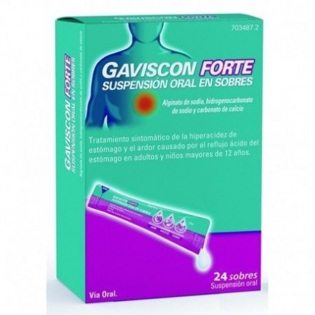 Comprar gaviscon forte 24 sobres suspension oral 10 ml