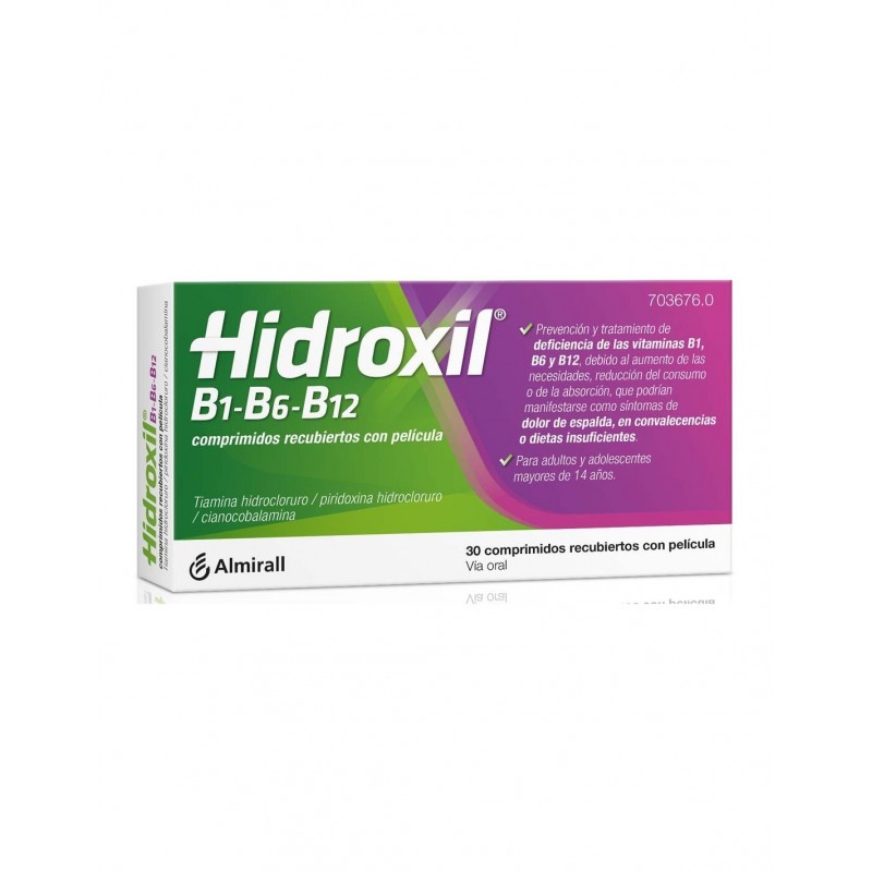 Comprar Hidroxil B1-b6-b12 30 Comprimidos Recubiertos A Precio Online