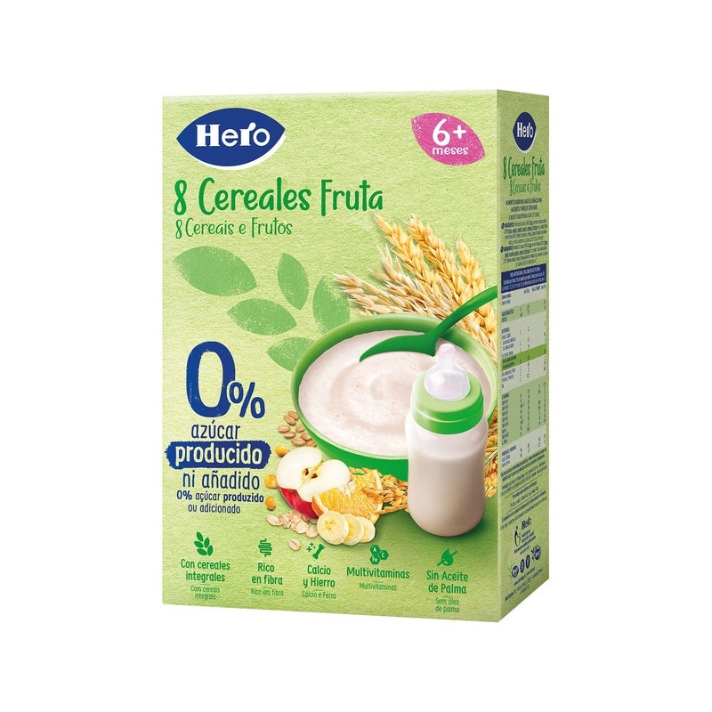 Hero Baby Papillas de Cereales, sin Gluten, desde los 4 Meses, 340g :  : Alimentación y bebidas