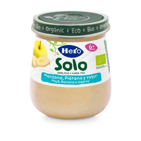 Comprar hero baby potito manzana, plátano y yogur eco 120 g