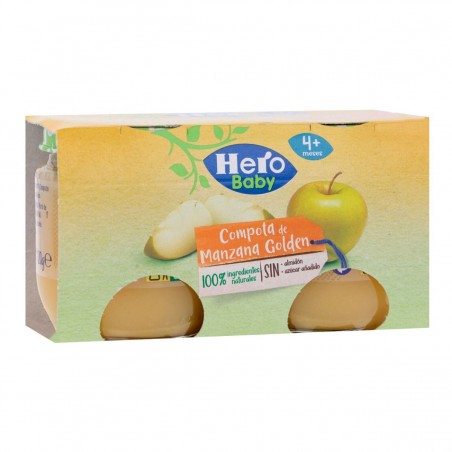 Comprar hero baby potito compota de manzana golden bipack 120g