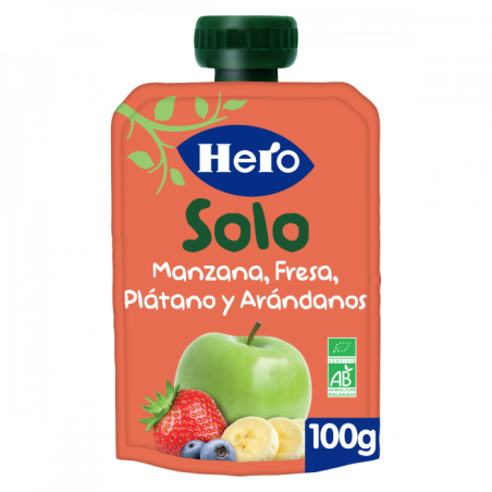 Comprar hero bolsita manzana, fresa, plátano y arándanos 100g