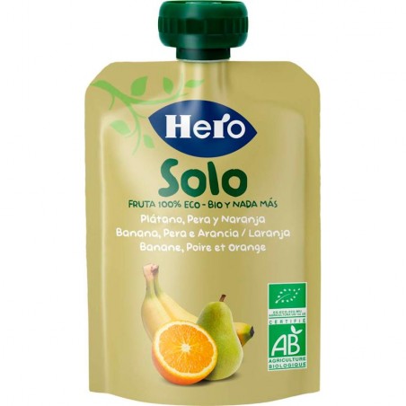 Comprar hero bolsita solo plátano, pera y naranja 100g