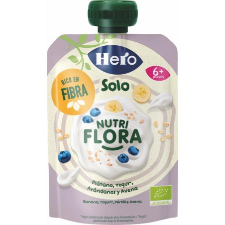 Comprar hero bolsita nutriflora plátano, yogur, arándanos y avena 100g