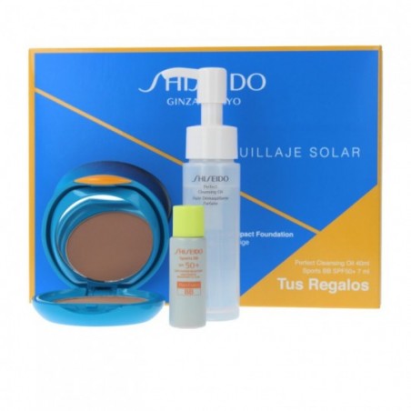 Comprar Estuche Shiseido Maquillaje Compacto Protectos SPF 30 + Desmaquillante Aceite + Protector Sport SPF 50+