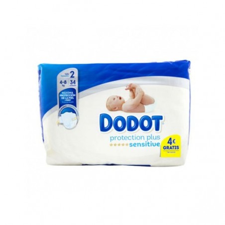 Comprar DODOT SENSITIVE R. NACIDO T2 ( 4-8 KG) 34 UDS