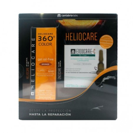 Comprar HELIOCARE 360 GEL BRONZE LIVRE DE ÓLEO SPF 50 + ENDOCARE C LIVRE DE ÓLEO 7 AMPOLAS