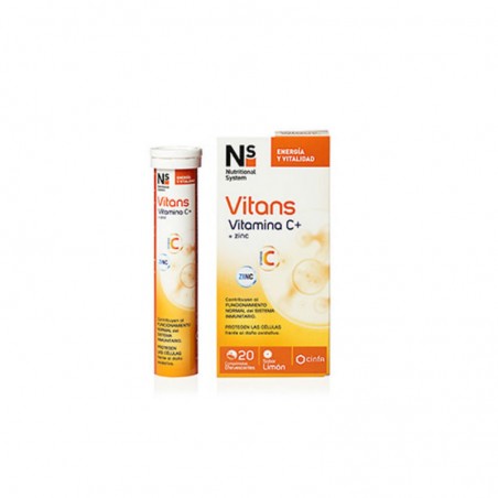 Comprar NS VITANS VITAMINA C+ ZINC 20 COMPRIMIDOS EFERVESCENTES