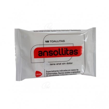 Comprar TOALHETES DE HIGIENE ANAL ANSOLLITAS 10 TOALHETES