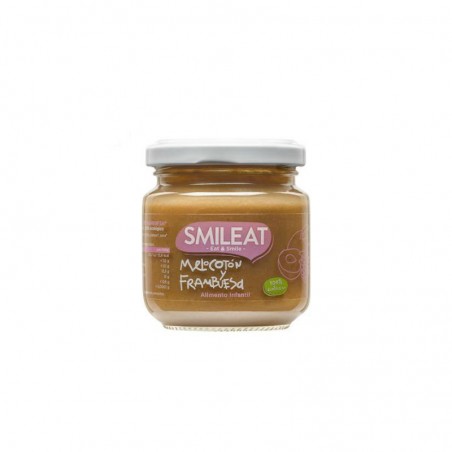 Comprar SMILEAT FRASCO ECOLÓGICO DE PÊSSEGO E FRAMBOESA 130 G