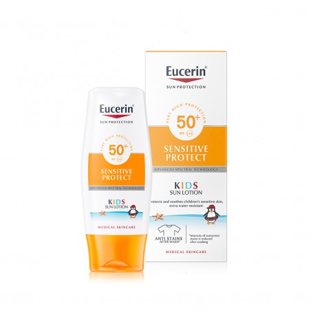 Comprar EUCERIN LOÇÃO SOLAR INFANTIL SENSÍVEL PROTEGE O SPF 50+ 150ML