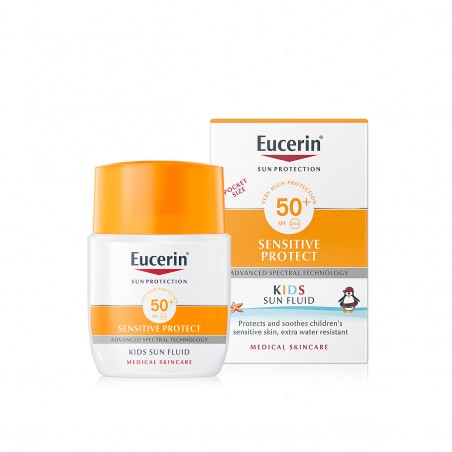 Comprar EUCERIN CRIANÇAS PROTECÇÃO SOLAR SENSÍVEL A LÍQUIDOS SPF 50+ BOLSO 50ML