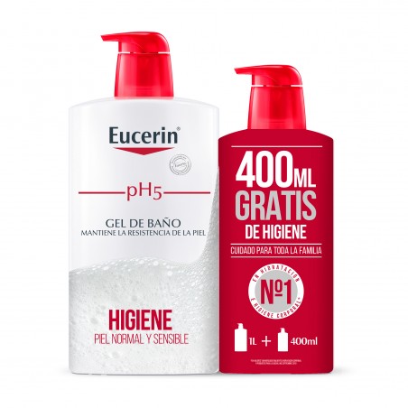 Comprar EUCERIN FAMILY PACK GEL DE BAÑO PH5 1000ML + 400ML GRATIS