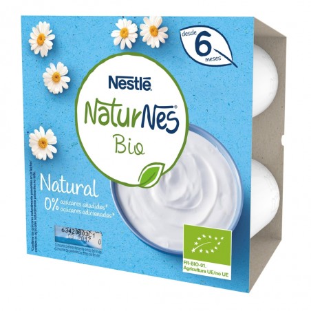 Comprar NESTLE NATURNES BIO SOBREMESA LÁCTEA NATURAL 4 X 90G