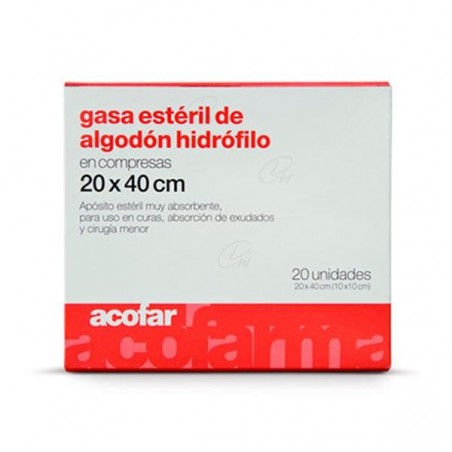 Comprar GAZE DE ALGODÃO HIDRÓFILO ESTÉRIL 20 X 40 20 U