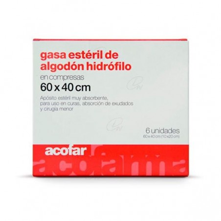 Comprar GAZE DE ALGODÃO HIDRÓFILO ESTÉRIL 60 X40 6 U