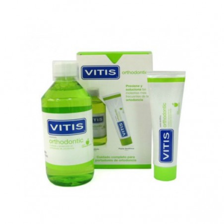 Comprar VITIS PASTA DENTÍFRICA ORTODÔNTICA E EMBALAGEM DE COLUTÓRIO 100 + 500 ML