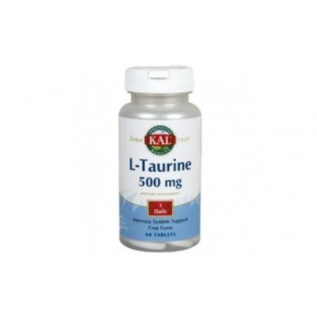 Comprar L-TAURINE 500mg. 60cap. KAL