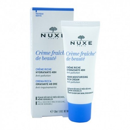 Comprar NUXE CRÈME FRAÎCHE DE BEAUTÉ CREME HIDRATANTE RICO 48 H PARA PELES SECAS E MUITO SECAS 30 ML