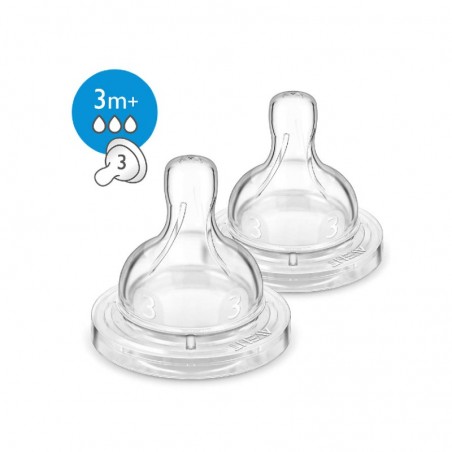 Comprar AVENT CLÁSSICO+ TEAT 3M+ FLUXO MÉDIO 2 UNIDADES