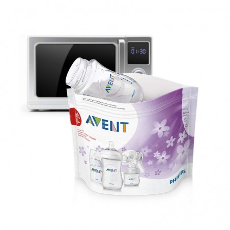 Comprar AVENT SACOS ESTERILIZADORES A VAPOR PARA MICROONDAS 5 UNIDADES SCF297/05