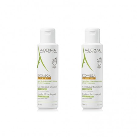 Comprar A-DERMA EXOMEGA CONTROL EMBALAGEM DE GEL DE LIMPEZA EMOLIENTE 2 X 500 ML