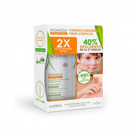 Comprar A-DERMA EXOMEGA CONTROL PACOTE DE LEITE EMOLIENTE 2 X 400 ML