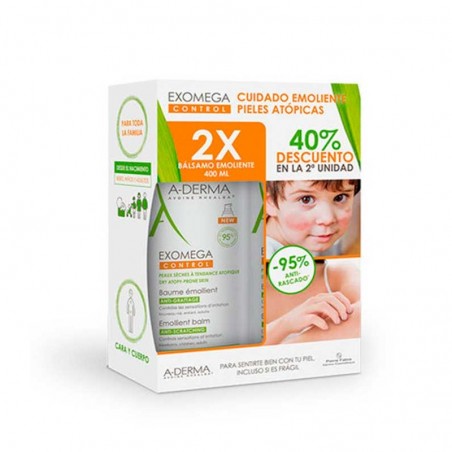 Comprar A-DERMA EXOMEGA CONTROL PACOTE DE BÁLSAMO EMOLIENTE 2 X 400 ML