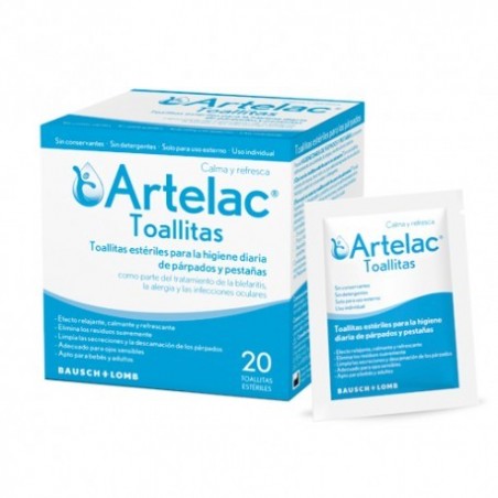 Comprar ARTELAC LIMPA-OLHOS ESTÉREIS 20 PEÇAS