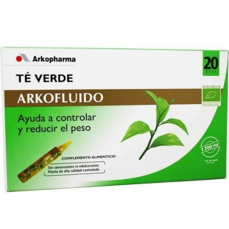 Comprar ARKOPHARMA CHÁ VERDE ARKOFLUIDO 20 AMPOLAS