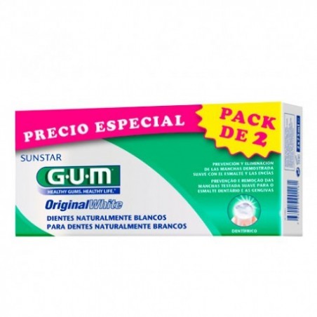 Comprar PASTA DE DENTES BRANCA ORIGINAL EMBALAGEM DE 2 UNIDADES 75 ML GUM