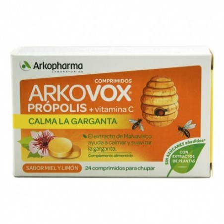 Comprar ARKOVOX PROPOLIS COM VITAMINA C, MEL E SABOR DE LIMÃO 24 COMPRIMIDOS ARKOPHARMA