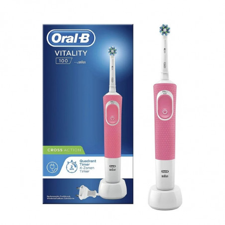 Comprar ORAL-B VITALIDADE 100 ESCOVA DE DENTES ELÉCTRICA DE ACÇÃO CRUZADA ROSA