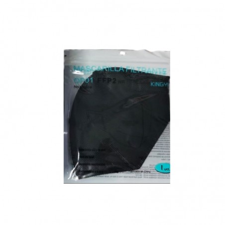 Comprar KINGYI 0P01 MÁSCARA FFP2 NR PRETO 1 UNIDADE