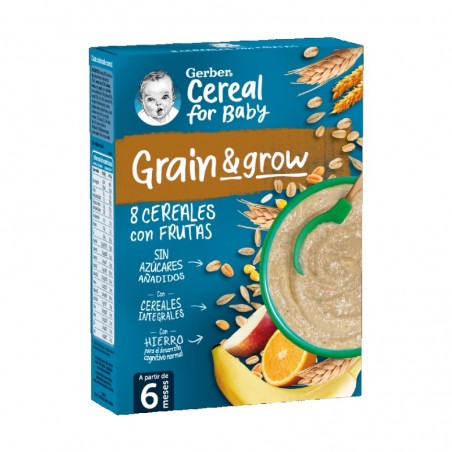 Comprar GERBER PAPILLA 8 CEREALES CON FRUTA 250 G