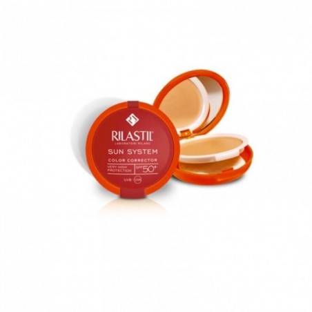 Comprar RILASTIL SUN SYSTEM CREME CREME CREME COMPACTO PARA UNIFORMIDADE SPF 50+ COR DOURADA 10 G