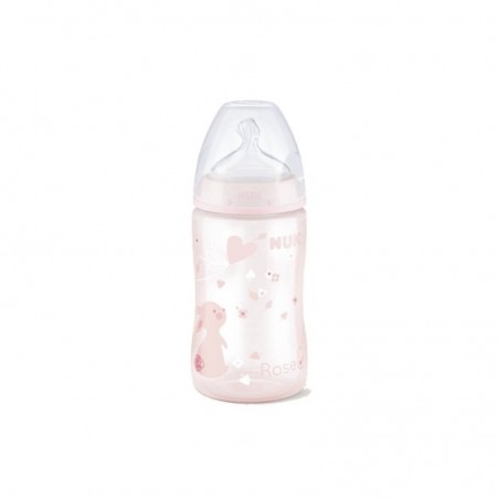 Comprar NUK ROSA BEBÉ & AZUL PRIMEIRA ESCOLHA+ BIBERÃO SILICONE ROSA 300 ML 0-6M