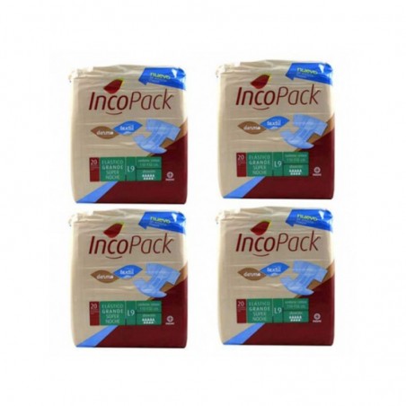 Comprar copy of INCOPACK ABSORBENTE ELÁSTICO TALLA GRANDE NOCHE 80 UNIDADES