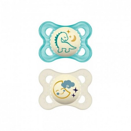 Comprar MAM CHUPETAS DE SILICONE NOCTURNO ORIGINAIS 0+M INFANTIL 2 UNIDADES