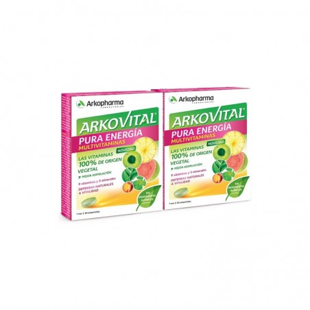 Comprar ARKOVITAL PURA ENERGÍA PACK X2 60 COMP