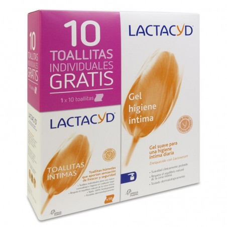 Comprar LACTACYD INTIMO 400 ML + 10 TOALLITAS