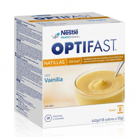 Comprar OPTIFAST NATILLAS VAINILLA 8 SOBRES