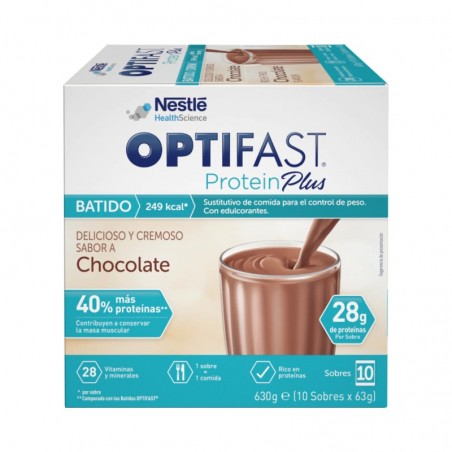 Comprar OPTIFAST PROTEÍNA MAIS CHOCOLATE 10 SACHÊS