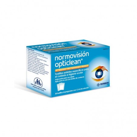 Comprar NORMOVISION OPTICLEAN 30 TOALLITAS NORMON