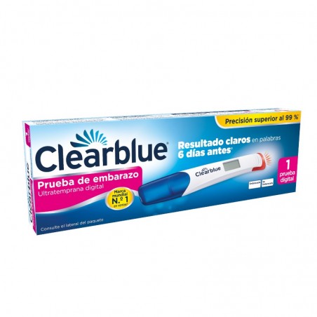 Comprar CLEARBLUE PRUEBA DE EMBARAZO DIGITAL ULTRATEMPRANA 1 UNIDAD