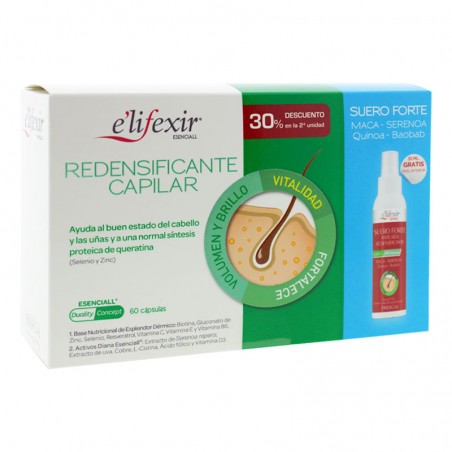 Comprar ELIFEXIR PACK REDENSIFICANTE CAPILAR 60 CAPS + SUERO ANTICAÍDA 35 ML