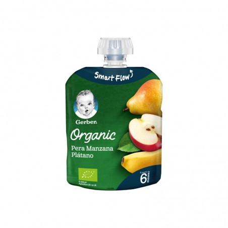 Comprar GERBER PERA/MANZANA/PLÁTANO 4 BOLSAS X 90 G