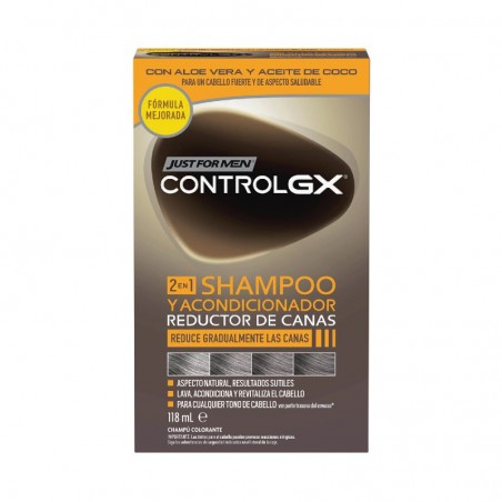 Comprar JUST FOR MEN CONTROL GX CHAMPÚ Y ACONDICIONADOR REDUCTOR DE CANAS 147 ML